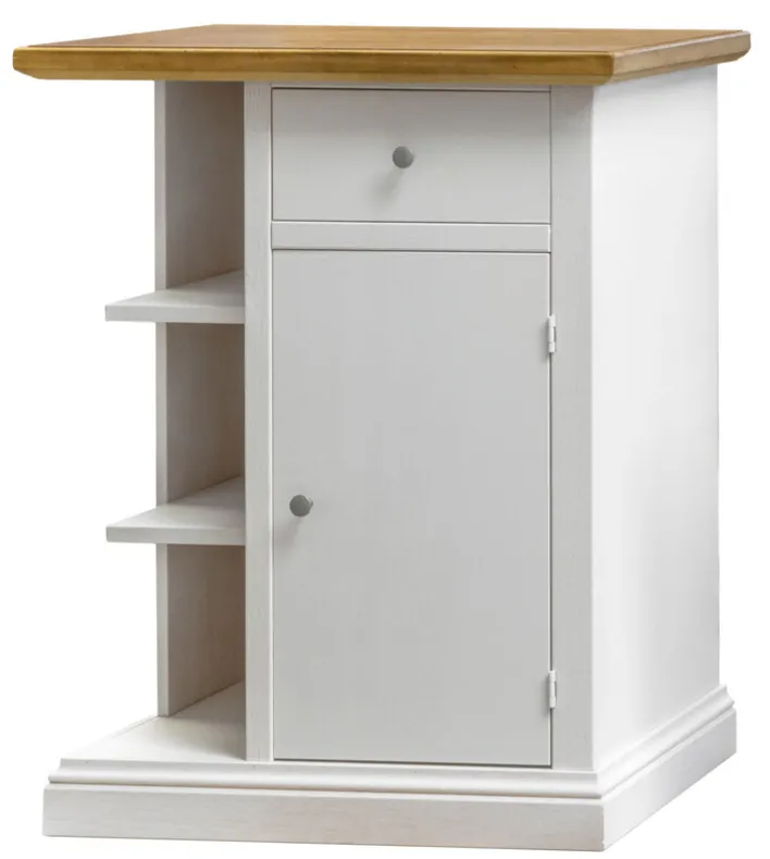 Kommode 63 x 79 cm weiß/ braun