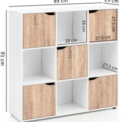 Kommode 89 x 91 cm weiß/ braun