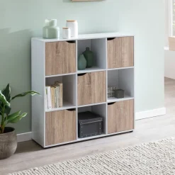 Kommode 89 x 91 cm weiß/ braun