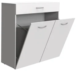 Kommode 80 x 98 x 40 cm Holznachbildung weiß