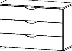 Kommode ALVARA 93 x 62 cm Alpinweiß NB