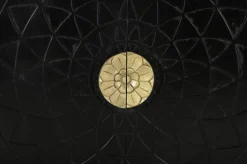 Kommode ARAS Holz 85 x 80 cm schwarz/goldfarbig