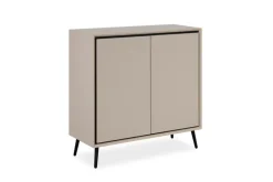 Kommode ARONA 90 x 90 cm sandfarben/schwarz