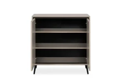 Kommode ARONA 90 x 90 cm sandfarben/schwarz