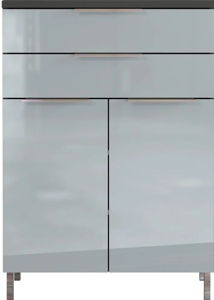 Kommode CORUS Graphit/ silbergrau