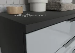 Kommode CORUS Graphit/ silbergrau