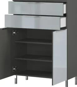 Kommode CORUS Graphit/ silbergrau