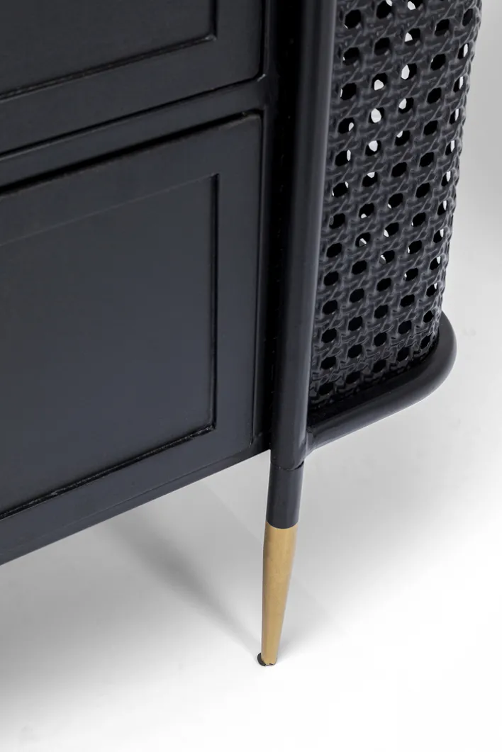 Kommode FENCE schwarz 80x80x40 cm