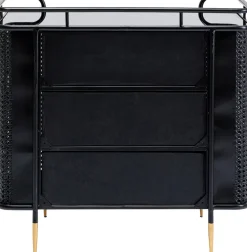 Kommode FENCE schwarz 80x80x40 cm