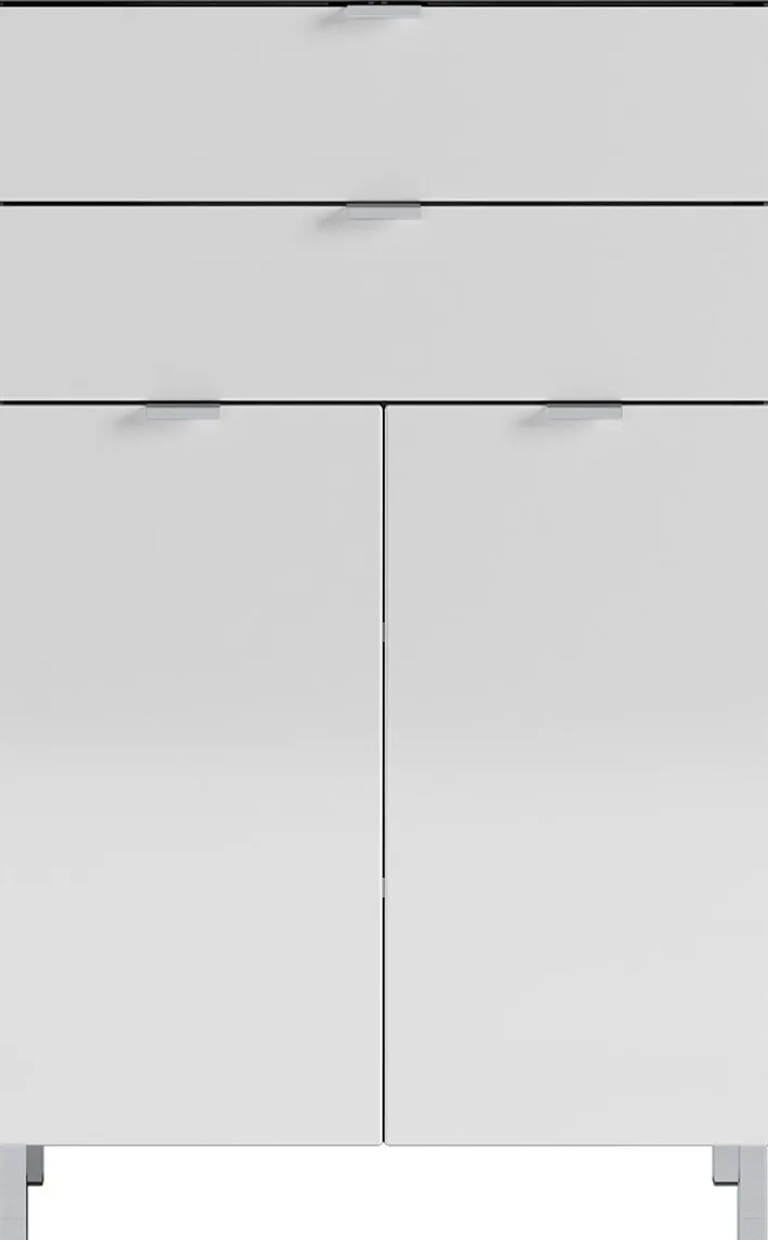 Kommode FEY 60 x 97 cm Graphit/ Weiß