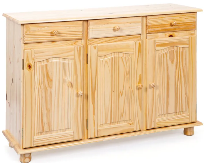 Kommode LEO 130x87x43 cm Massivholz Natur