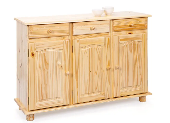 Kommode LEO 130x87x43 cm Massivholz Natur