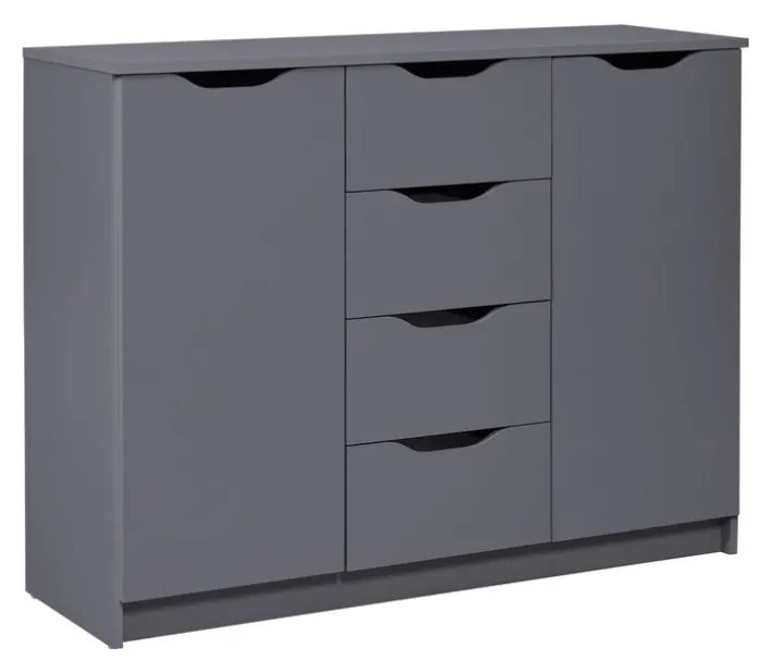 Kommode LION 122 x 92 cm graphitgrau
