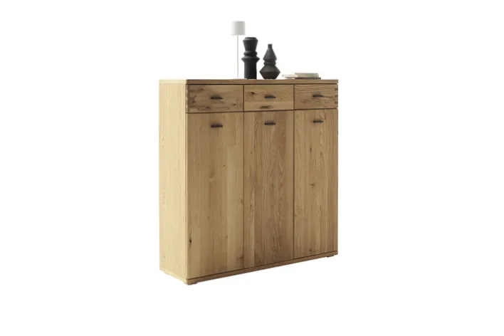 Kommode LOPEZ 120 x 124 cm braun/schwarzgrau