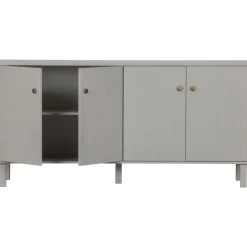 Kommode MADU 160 x 56 cm cloud grey/goldfarbig