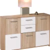 Kommode MAXIM 115x77x30 cm Dekor Sonoma-Eiche/weiß