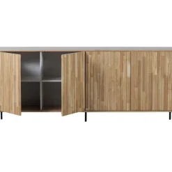 Kommode NEW GRAVURE 200 x 85 cm braun/schwarz