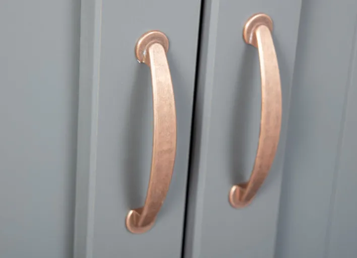 Kommode NICLAS 3.1 90x86x45 cm Massivholz grau