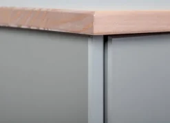 Kommode NICLAS 3.1 90x86x45 cm Massivholz grau