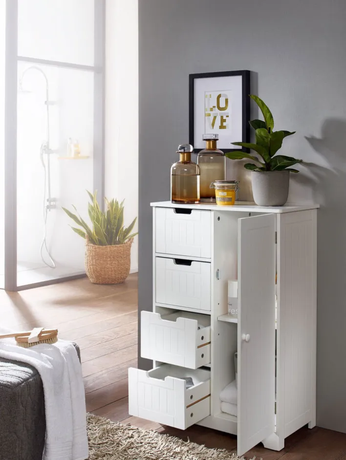 Kommode PATTI 56 x 83 cm weiß