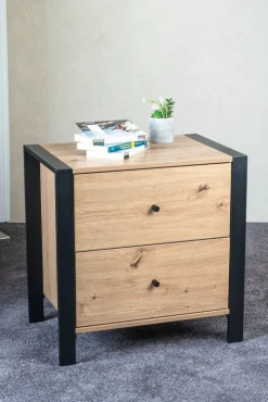 Konsole 60 x 42 cm braun/schwarz