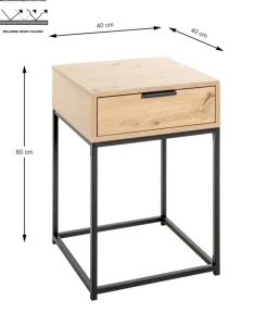 Konsole 40 x 60 x 40 cm braun/schwarz
