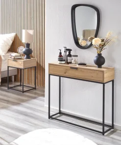 Konsole 40 x 60 x 40 cm braun/schwarz