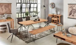 Konsolentisch 120 x 70 cm Akazie braun