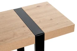 Konsolentisch 120 x 30 cm Schwarz/ Eiche