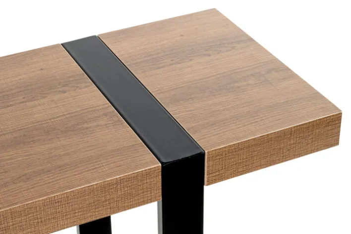 Konsolentisch 120 x 30 cm Schwarz/ Eiche dunkel