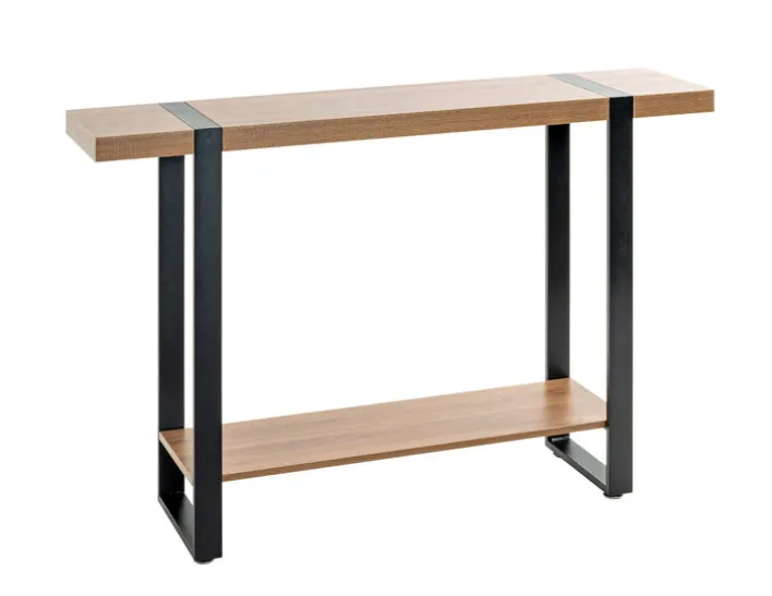 Konsolentisch 120 x 30 cm Schwarz/ Eiche dunkel