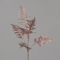 Kunstpflanze Dekozweig Farn Asparagus Metallic-rosa