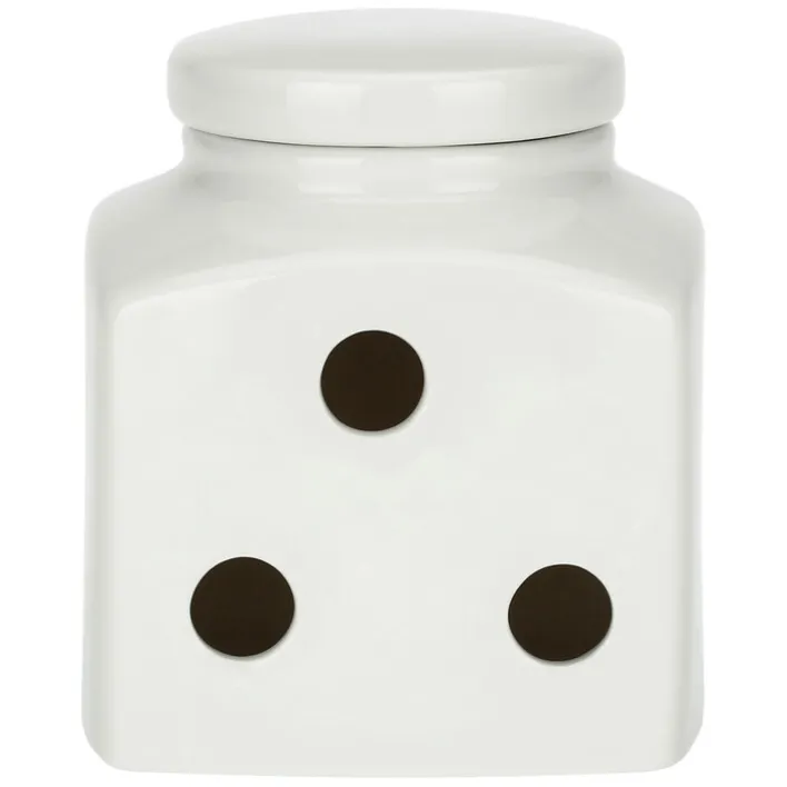 LA PORCELLANA BIANCA Aufbewahrungsdose CONSERVA Aglio 10,5 cm Porzellan weiß