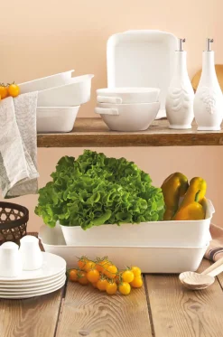 LA PORCELLANA BIANCA Auflaufform ANGHIARI 20 x 30 cm Porzellan weiß