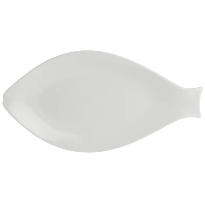 LA PORCELLANA BIANCA Fischplatte ELBA 42 cm Porzellan weiß