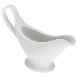 LA PORCELLANA BIANCA Sauciere MENAGE groß 7 x 15 cm weiß