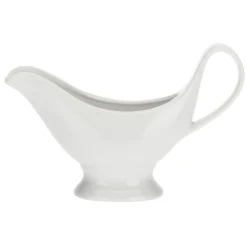 LA PORCELLANA BIANCA Sauciere MENAGE groß 7 x 15 cm weiß