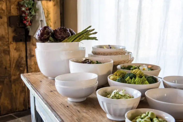 LA PORCELLANA BIANCA Schüssel PANZANELLA 27 cm Porzellan weiß