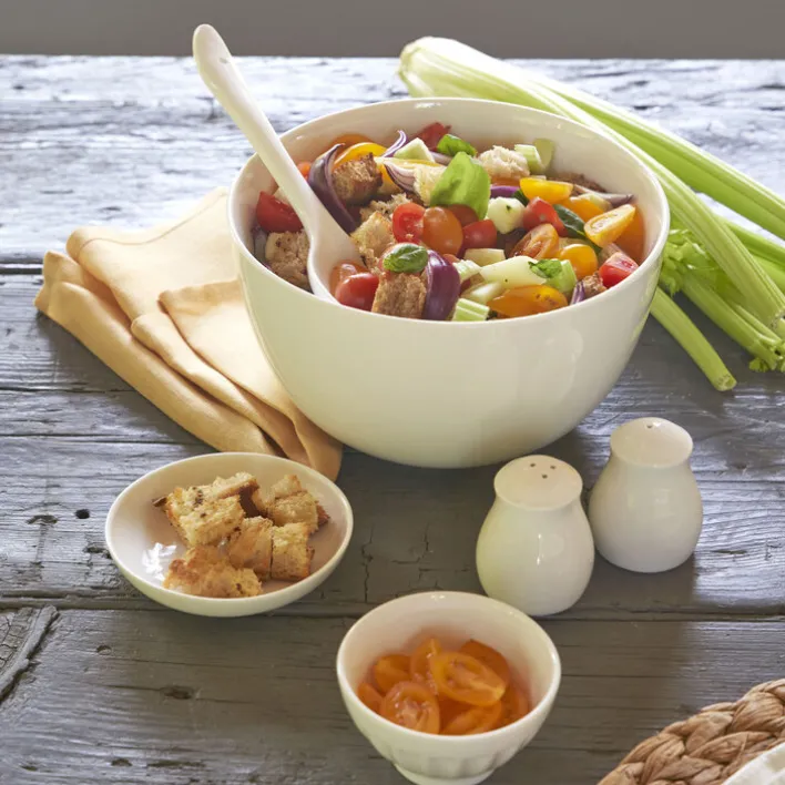 LA PORCELLANA BIANCA Schüssel PANZANELLA 27 cm Porzellan weiß