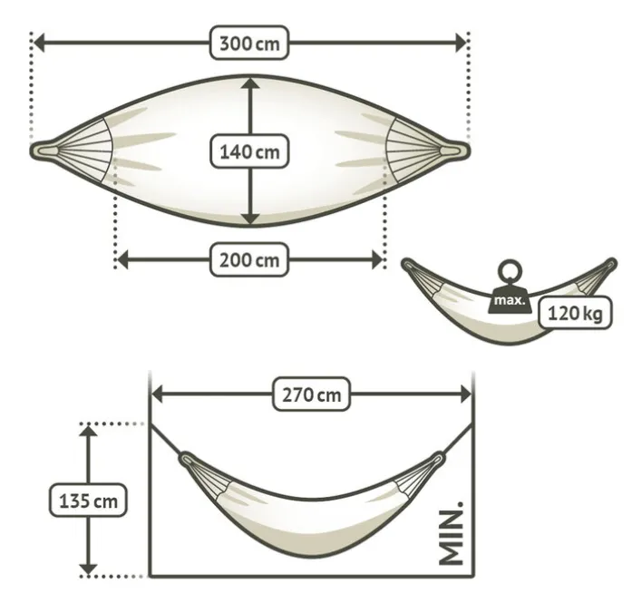 LA SIESTA Hängematte Einzel BRISA 300 cm Toucan