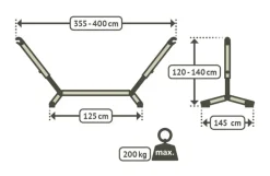 LA SIESTA Hängemattengestell Kingsize NAUTICO Cool Grey