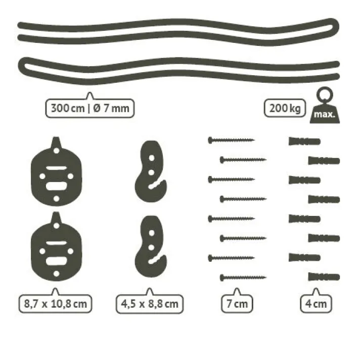 LA SIESTA Wand-Befestigungsset CasaMount für Hängematte