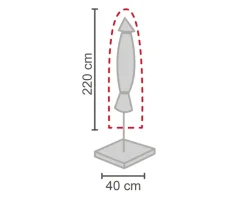 LC WHOLESALER Schutzhülle für Sonnenschirm M