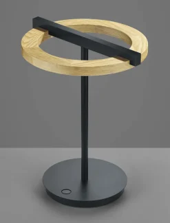 LED Tischlampe NELLA Holz /schwarz