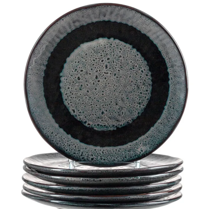 LEONARDO Dessertteller MATERA 6er Set 22,5 cm Keramik anthrazit