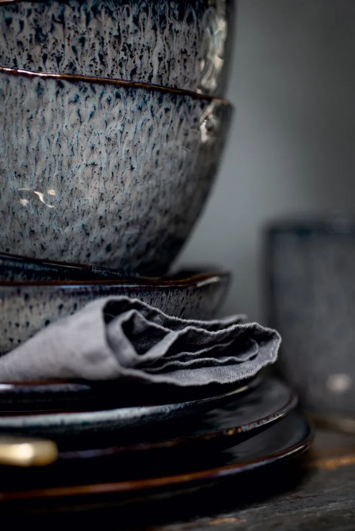 LEONARDO Dessertteller MATERA 6er Set 22,5 cm Keramik anthrazit