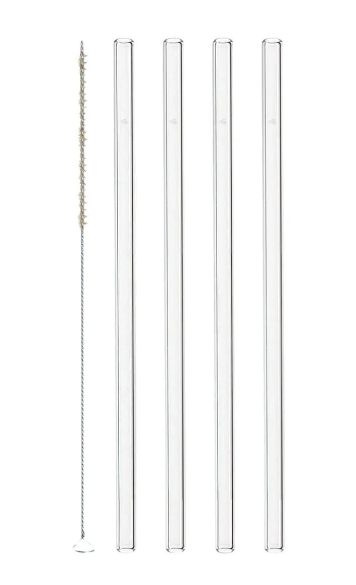 LEONARDO Glastrinkhalme 5-teilig klar