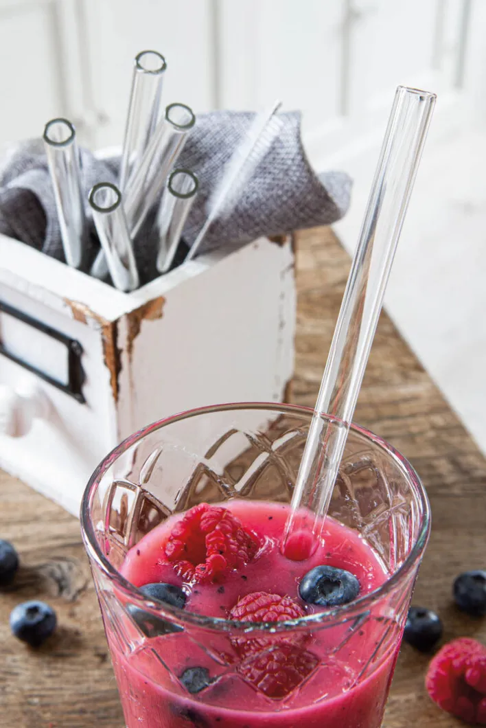 LEONARDO Glastrinkhalme 5-teilig klar