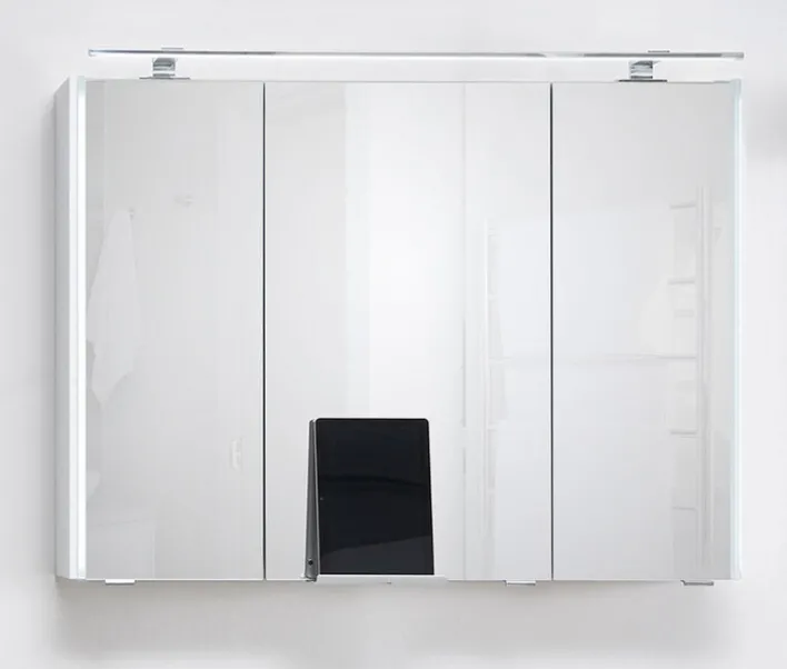 LEONARDO Spiegelschrank weiß