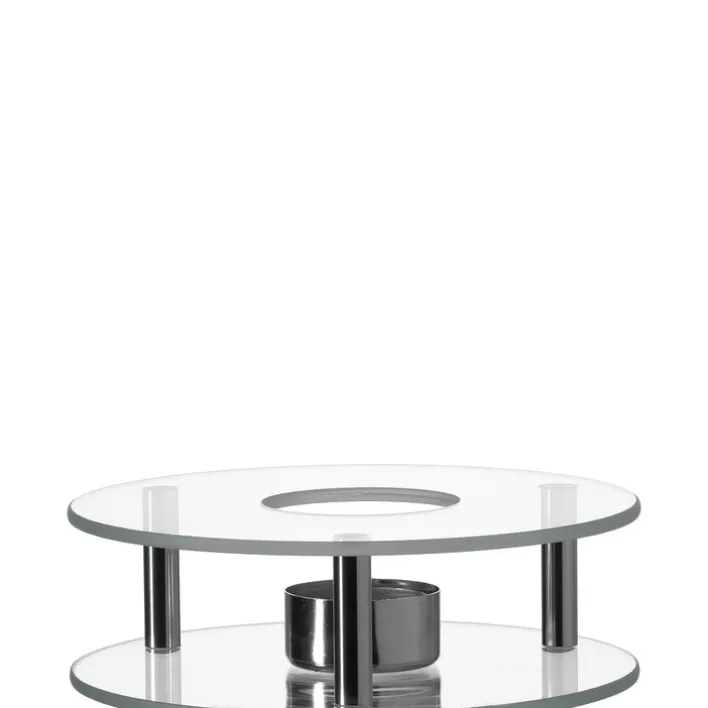 LEONARDO Stövchen Ø 15,6 cm SCALDINO Glas/Metall